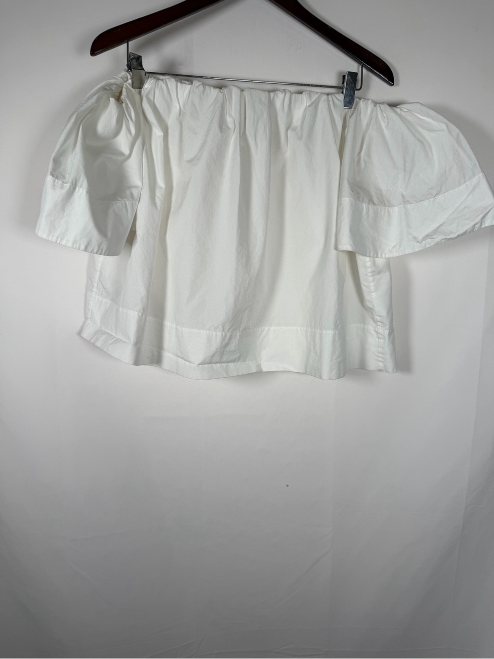Vince White Off-Shoulder Cotton Blouse - Cottage - Picture 6 of 8